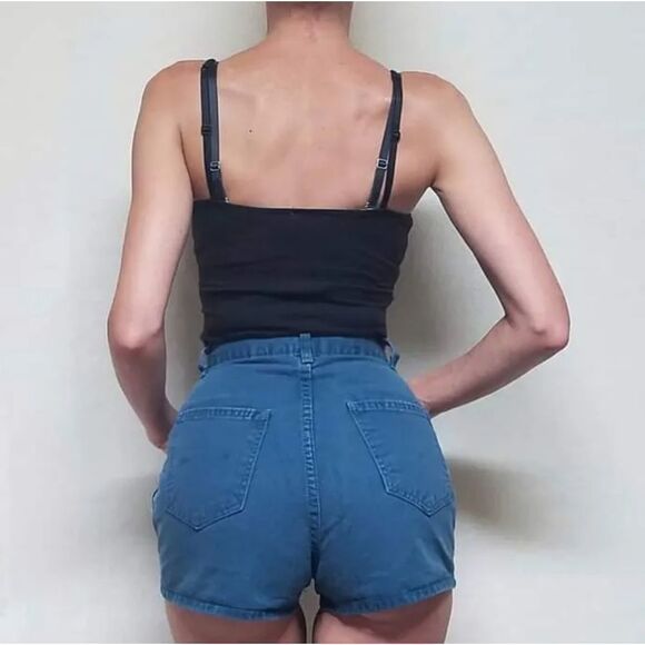 VINTAGE 80s Denim Republic Blue Daisy Duke Shorts - Picture 3 of 12